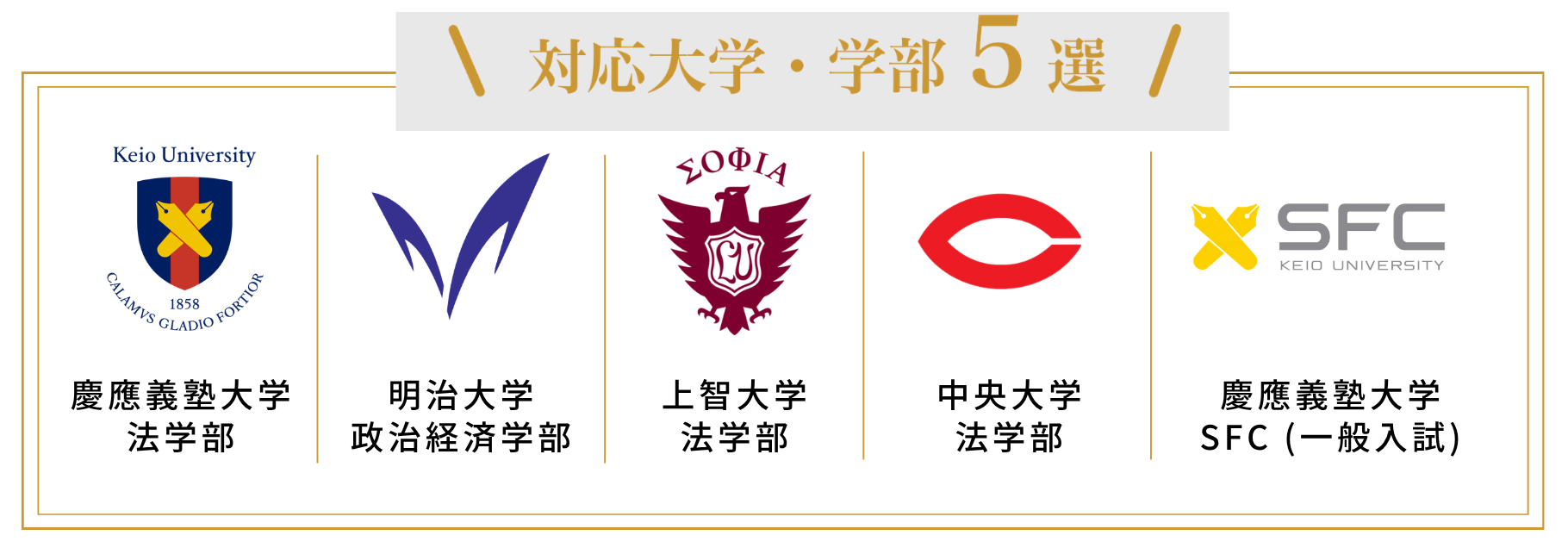 対応大学・学部5選